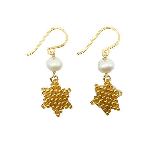 Pearl Star Earrings