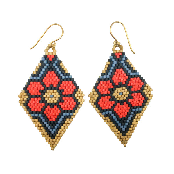 Poinsettia Earrings